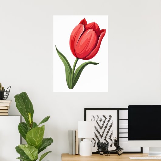 Poster Tulipe de fleurs (Bureau à domicile)