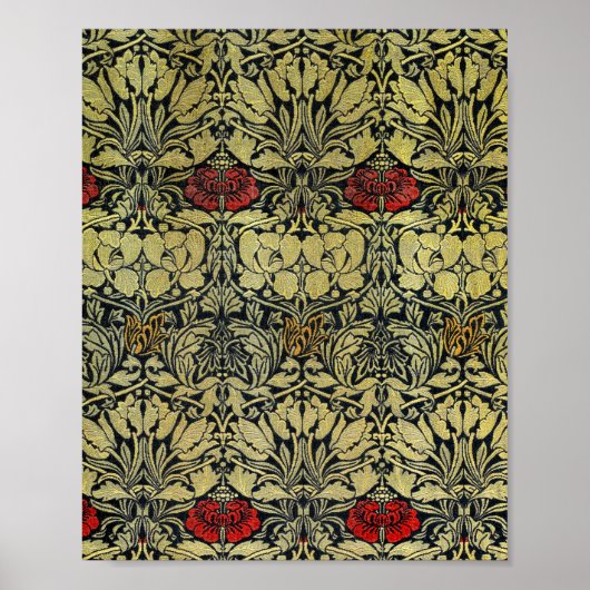 Poster Tulipe de William morris et motif Rose (Devant)