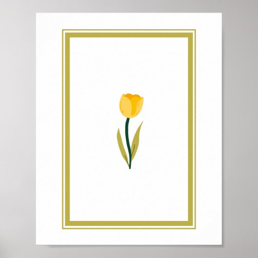 Poster Tulipe jaune (Devant)