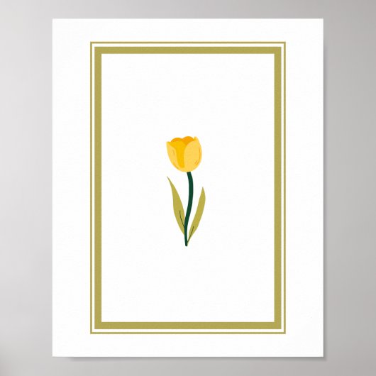 Poster Tulipe jaune (Devant)