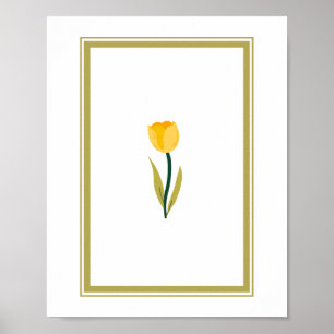 Poster Tulipe jaune