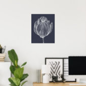 Poster Tulipe monochrome I (Bureau à domicile)
