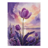 Poster Tulipe pourpre (Devant)