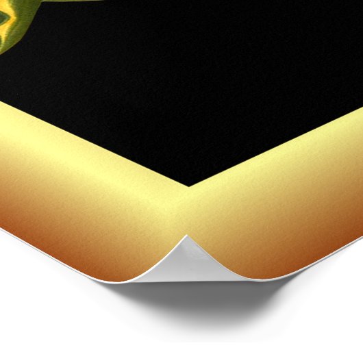 Poster Tulipe primitive unique Jaune ~ Art botanique Impr (Coin)