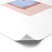 Poster Tulipe rose couverte de neige (Coin)