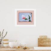 Poster Tulipe rose couverte de neige (Cuisine)