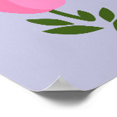 Poster Tulipe rose et violette (Coin)