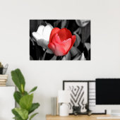 Poster Tulipe rouge (Bureau à domicile)