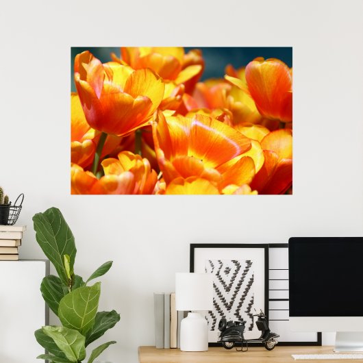 Poster tulipes (Bureau à domicile)