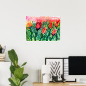 Poster tulipes (Bureau à domicile)