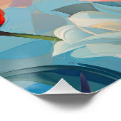 Poster Tulipes aquarelles (Coin)