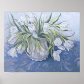 Poster Tulipes blanches (Devant)