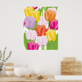 Poster Tulipes Colorées (Cuisine)