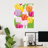 Poster Tulipes Colorées (Bureau à domicile)