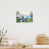 Poster Tulipes colorées aquarelle art (Cuisine)