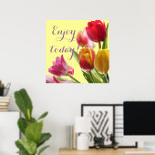 Poster Tulipes colorées avec devis personnalisable (Bureau à domicile)