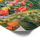 Poster Tulipes Colorées dans le Parc (Coin)