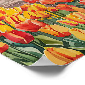 Poster Tulipes Colorées dans le Parc (Coin)