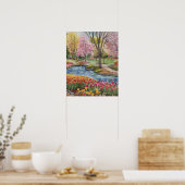 Poster Tulipes Colorées dans le Parc (Cuisine)