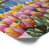 Poster Tulipes Colorées dans le Parc (Coin)