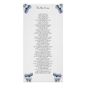 Poster Tulipes dans Delft Blue personnalisable (Devant)