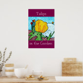 Poster Tulipes dans l'affiche du jardin (Cuisine)