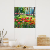Poster Tulipes dans le parc (Cuisine)