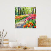 Poster Tulipes dans le parc (Cuisine)