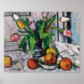 Poster Tulipes dans un vase bleu | George Leslie Hunter (Devant)