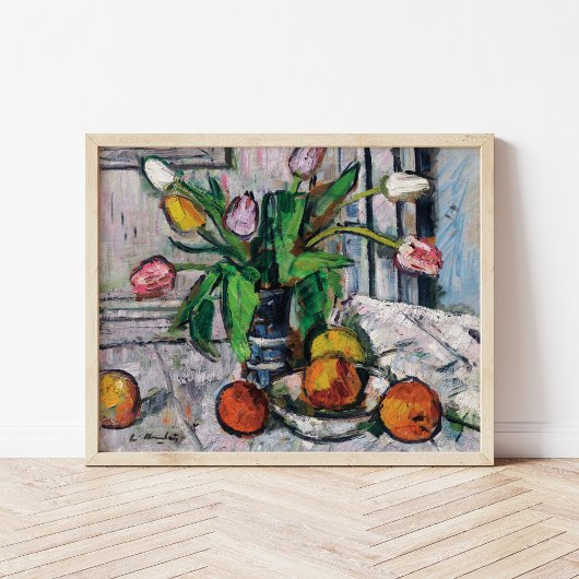 Poster Tulipes dans un vase bleu | George Leslie Hunter