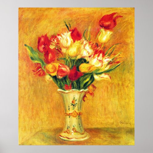 Poster Tulipes de Pierre Renoir, Impressionnisme Vintage (Devant)