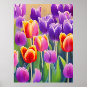 Poster Tulipes de printemps