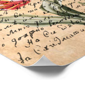 Poster Tulipes de printemps et écriture manuscrite (Coin)