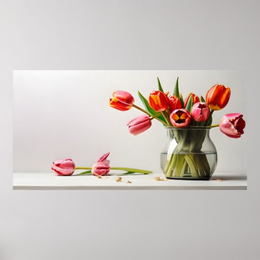 Poster Tulipes de printemps pour la Saint Valentin (Devant)