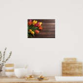 Poster Tulipes de printemps pour la Saint Valentin (Cuisine)