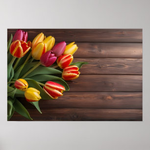 Poster Tulipes de printemps pour la Saint Valentin