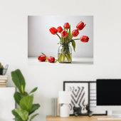 Poster Tulipes de printemps pour la Saint Valentin (Bureau à domicile)