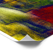 Poster Tulipes effet numérique de style "impression" (Coin)