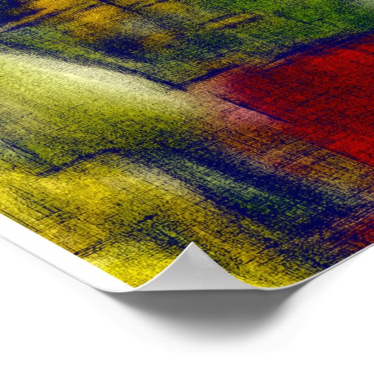 Poster Tulipes effet numérique de style "impression" (Coin)