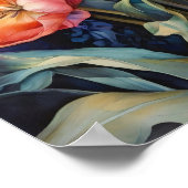 Poster Tulipes en fleurs - Fleurs aquarelles - Art Floral (Coin)