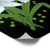 Poster Tulipes et jonquilles Fleurs Fond noir (Coin)