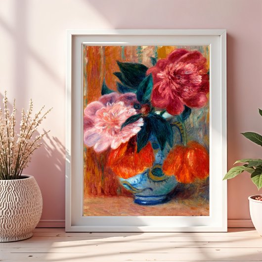 Poster Tulipes et Pivoines dans un Pichet