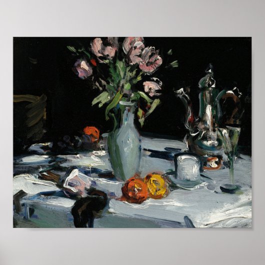 Poster Tulipes et un pot de café | Samuel John Peploe (Devant)