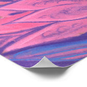 Poster Tulipes funky Fleurs de printemps peinture florale (Coin)