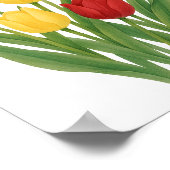 Poster Tulipes Jaunes Rouges Peinture Murale Florale Art (Coin)