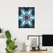 Poster Tulipes Kaléidoscope (Bureau à domicile)