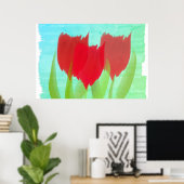 Poster Tulipes Personnalisées (Bureau à domicile)