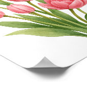 Poster Tulipes roses Peinture Mur floral Décor (Coin)