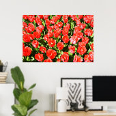 Poster Tulipes rouges (Bureau à domicile)