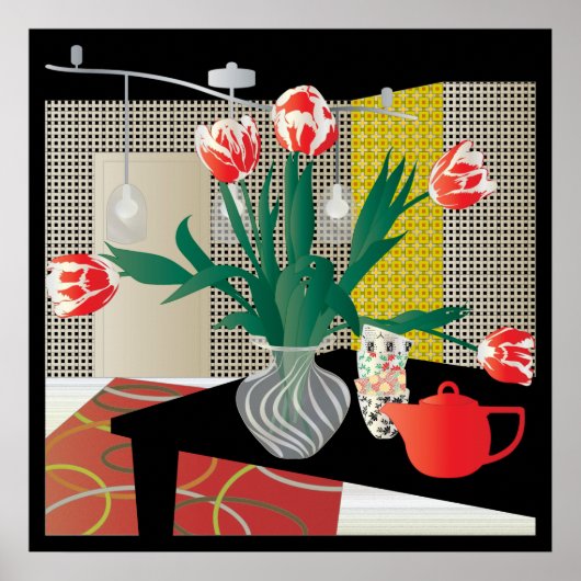 Poster Tulipes rouges (Devant)